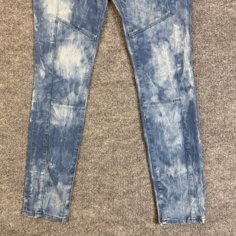 True Religion Jeans Women 29 Blue Halle Super Skinny Tie Dye Y2K USA Made - Picture 12 of 16